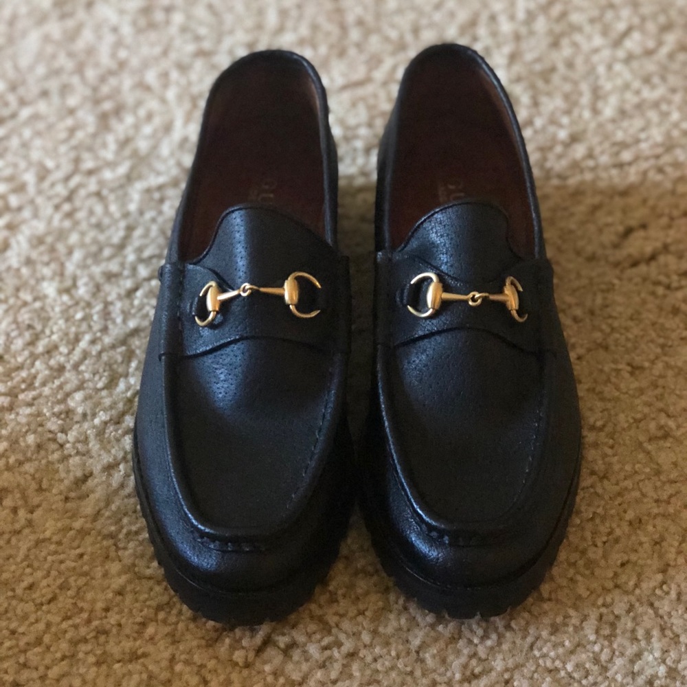 Vintage Gucci horse-bit loafers